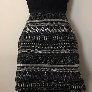 Black skirt with beads& sequins